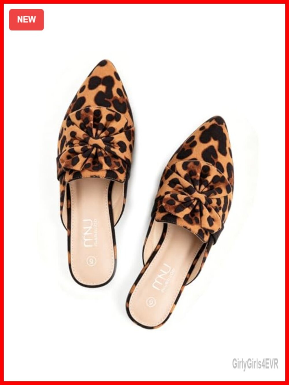 Pointed Toe Bow Mules Slip On Backless Loafers Dressy Casual Flat Shoes